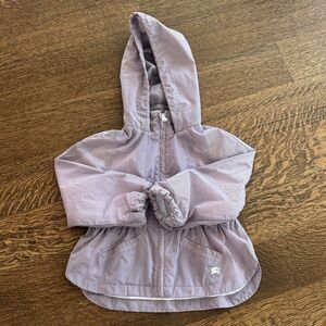 NWOT Burberry Kids Hooded Jacket - Lavender Gingham windbreaker coat